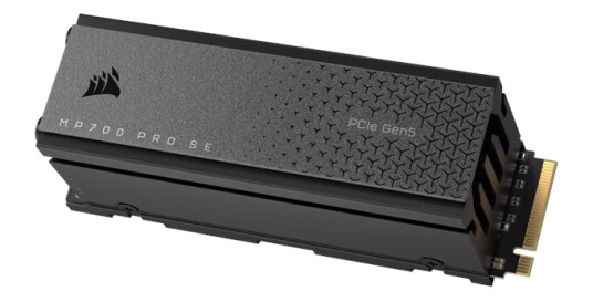 Corsair MP700 Pro SE 4TB M.2 2280 PCIe 5.0 SSD med Aktiv Kjøling