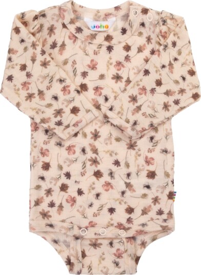 Joha Body i 100% merinoull «Flowers» Lys rosa