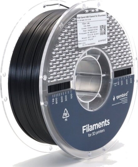 Gembird Svart 1 Kg 400 M Svart Fargeboks Abs-Filament (3D)