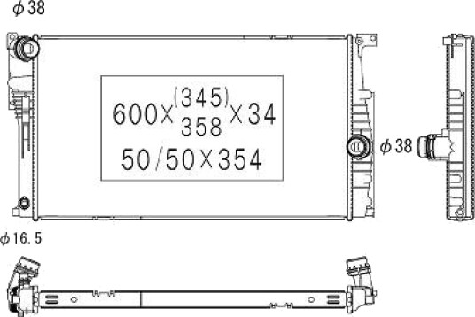 DIEDERICHS DCM1599 Radiator motorkjøling