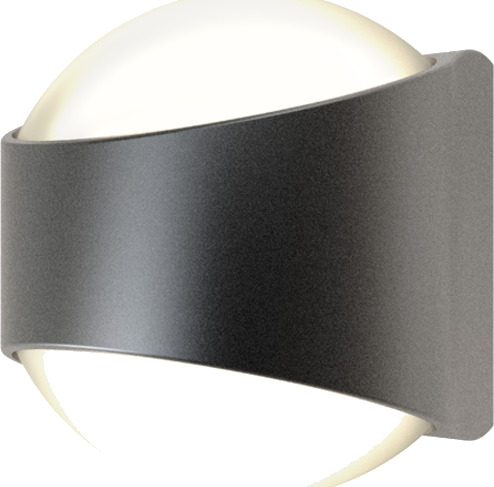 Ansell Lighting Misano Round utelys vegg 3000K grafittgrå