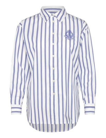 Lauren Ralph Lauren Y/D 70"S Broadcloth Wvn Shirt   White   S