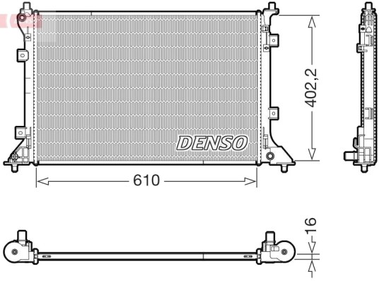 Radiator motorkjøling DENSO DRM43024