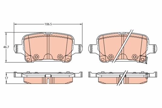 Bremseklosser TRW GDB2317
