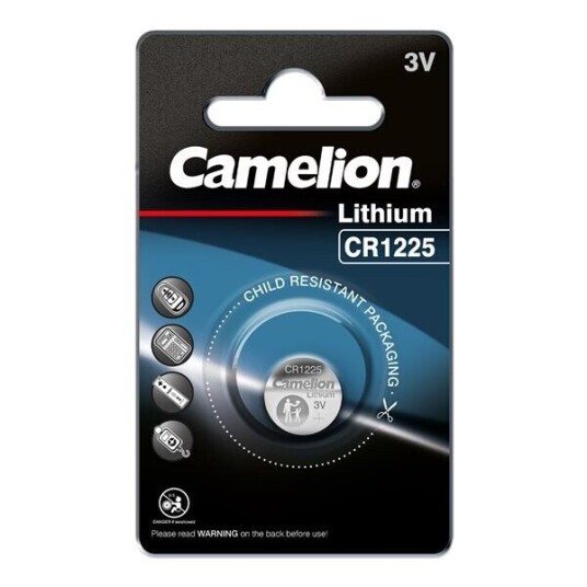 Camelion CR1225 litiumknappcellebatteri 3V - Universal Batteri til Apparater Camelion CR1225 litiumknappcellebatteri 3V - Universal Batteri til Apparater