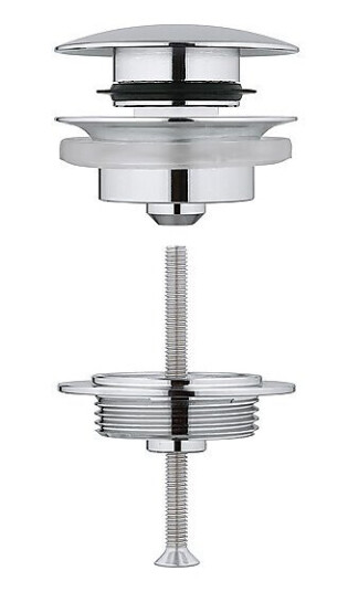 Grohe Push-open bunnventil Hvit Grohe Push-open bunnventil Hvit