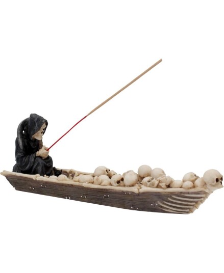 The Ferryman Båtformet Røkelsesholder med Reaper og Hodeskaller 29 cm