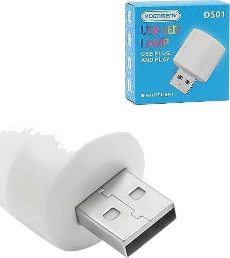 Usb Lampe Vega 1 Led Hvit