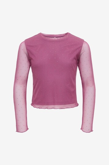 Kids Only Topp kogJada Rhinestone Mesh Rød