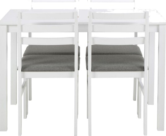 Other Brand Lumino Spisegruppe 110 Cm + 4 Spisestoler Hvit