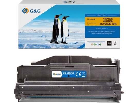 G&G G&G-Kompatibel Trommel Med 44574302 Svart 25000S For Oki B411 B412 B431 B432