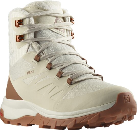 Salomon Women's Outblast Thinsulate Climasalomon Waterproof 38 2/3 Almond Milk/Rawhide/Gum8