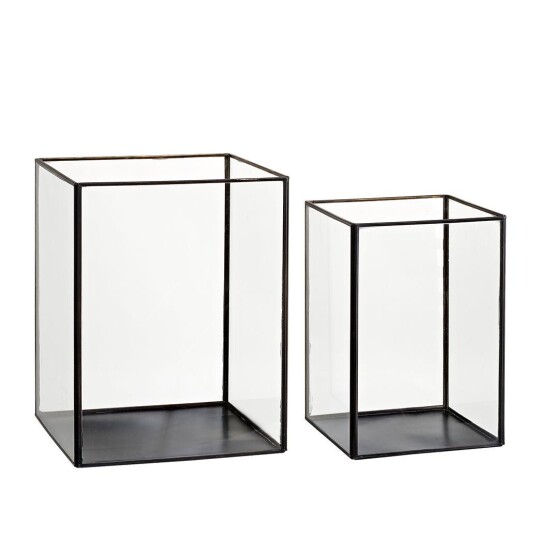 Artwood Lausanne Lantern Black Set Of 2