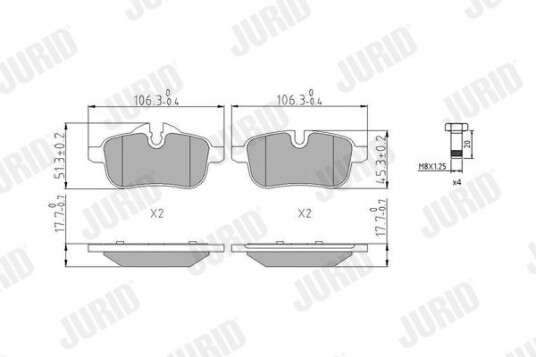 Bremseklosser JURID 573651J Bremseklosser JURID 573651J