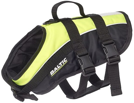 Baltic Flytevest til Hund Mascot 0-3kg Svart/UV-Gul