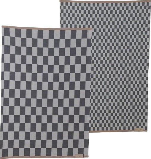 Mette Ditmer Mini Max Tea Towel 2 Pack   DARK GREY   W50X L70 cm