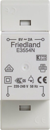 Honeywell Friedland ringtransformator 8 V