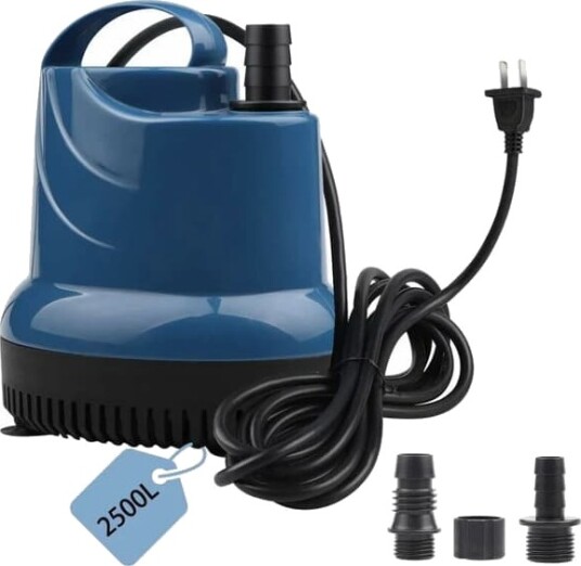 Mini Nedsenkbar Pumpe 2500 L/T 40W 230V Vide Kjellerpumpe Løftehøyde 2,3 m Kabel 2,5 m For Hage Akvarium Dam Fontene