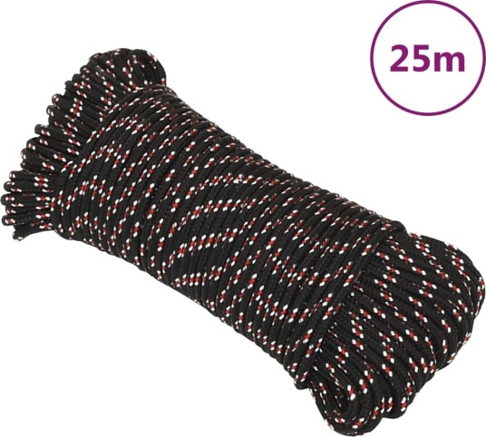 Båttau svart 4 mm 25 m polypropylen Båttau svart 4 mm 25 m polypropylen