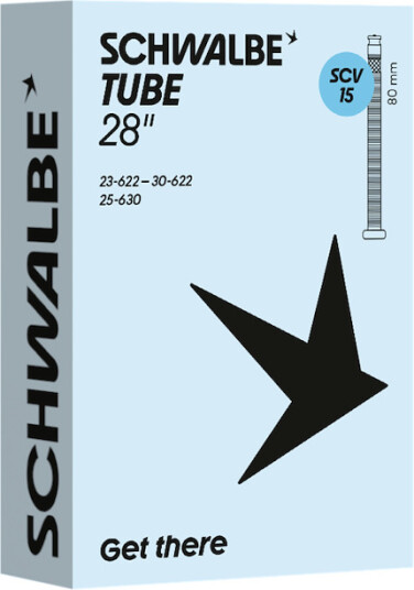 Schwalbe slange 700c/28"x0,90-1,20 (23/30-622/630) 80mm SCV Clik ventil Schwalbe slange 700c/28"x0,90-1,20 (23/30-622/630) 80mm SCV Clik ventil