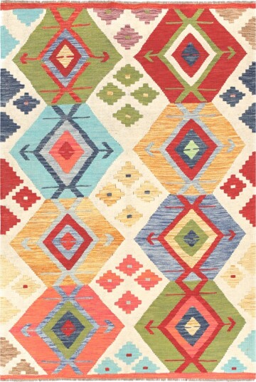 Orientalsk Teppe   Vegi Kelim Hand Woven   114 x 172 cm Størrelse: 114 x 172 cm