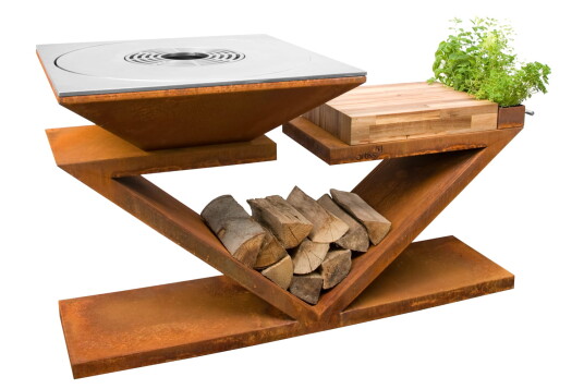 Artiss Utepeis G5 Treplate med ståltopp BBQ-ART-2605-10