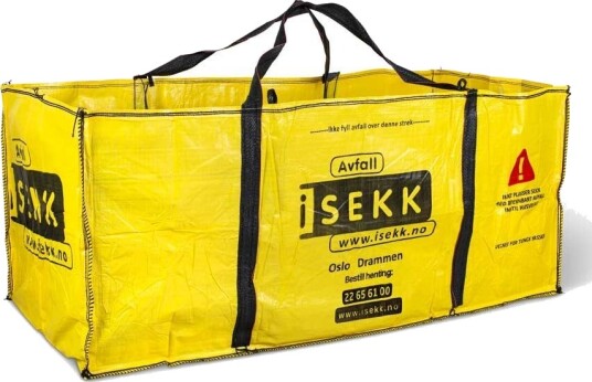 Isekk 1000kg Byggeavfallsekk 2,2m Lang for Treverk