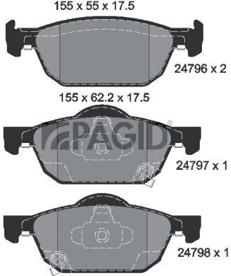 PAGID T1763N Bremseklosser