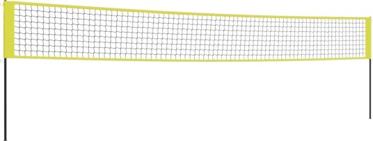 Volleyballnett gul og svart 823x244 cm PE stoff Volleyballnett gul og svart 823x244 cm PE stoff