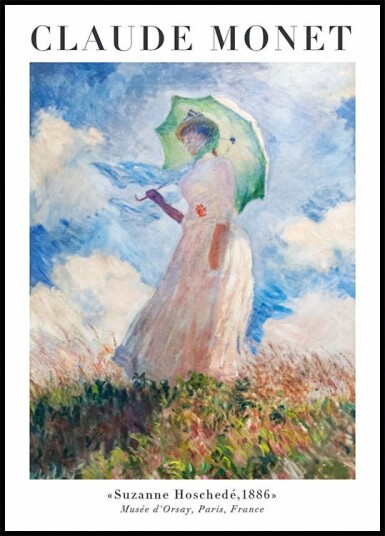 Claude Monet Suzanne Hoschedé Plakat Plakat / 70x100cm
