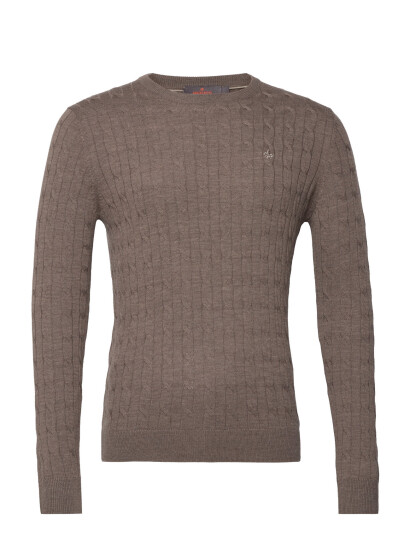 Morris Merino Cable Oneck - Beige - L Morris Merino Cable Oneck - Beige - L