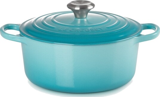 Le Creuset Signature Rund St??pejernsgryte 20 cm 2,4 L Caribbean Blue Le Creuset Signature Rund St??pejernsgryte 20 cm 2,4 L Caribbean Blue