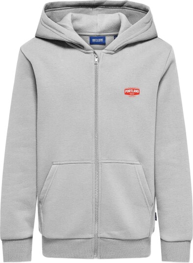 ONLY & SONS Osjceres Rlx Portland Zip Hoodie LIGHT GREY MELANGE 170 176