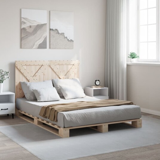 Sengeramme med hodegavl 160x200 cm heltre furu 3281571