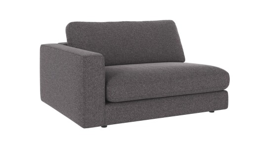 Rowico Home Duncan 1,5 seters ende V Mørkegrå Brenda 18 129 x 103 x 78 cm Grå