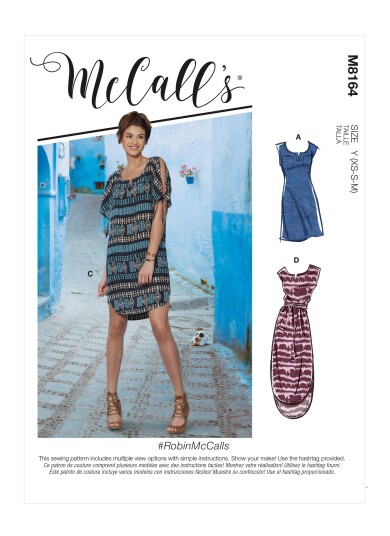 McCall's 8164 - Kjole Y (XS-S-M)