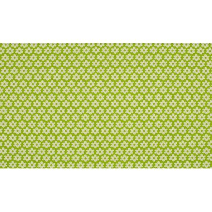 Diverse Minimals Bomullspoplinstoff Print 24 Flower Lime 145cm 50cm