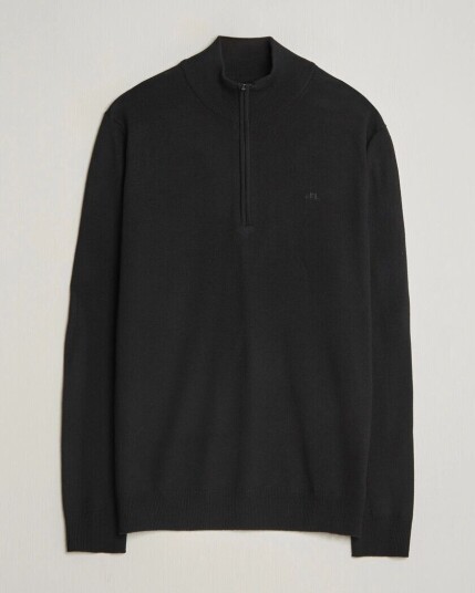 J.Lindeberg Kiyan Merino Half Zip Black J.Lindeberg Kiyan Merino Half Zip Black