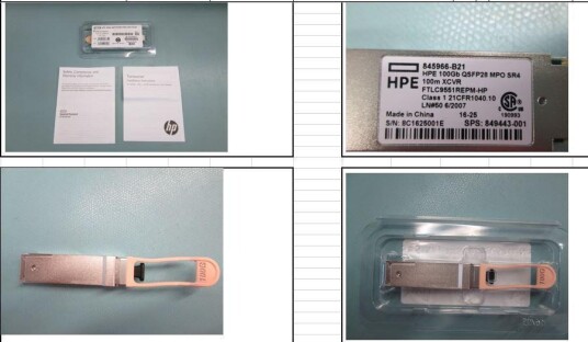 Hpe Transceiver 100Gb Qsfp28 Mpo Sr4 100