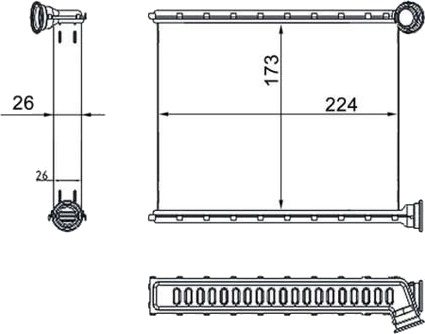 Varmeapparat register MAHLE AH 269 000S