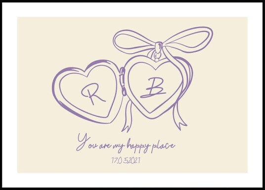 Personalized Couple Locke Plakat Plakat / 30x40cm