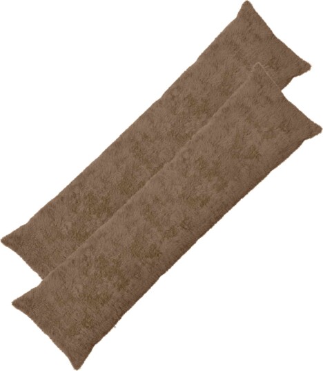 vidaXL Putetrekk 2 stk. HEERLEN Lys Brun 40 x 145 cm Faux Kanin Pels