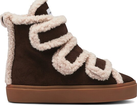 INUIKII Joggesko Shearling Velcro High Brun INUIKII Joggesko Shearling Velcro High Brun