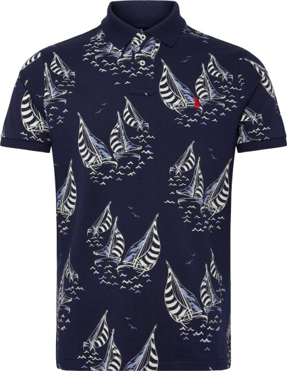 Polo Ralph Lauren 20/1 Printed Mesh Knt Polo Navy L Polo Ralph Lauren 20/1 Printed Mesh Knt Polo Navy L