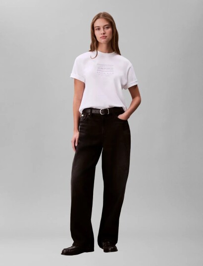 Calvin Klein Jeans Ss Seasonal Graphic Boxy Tee White XL