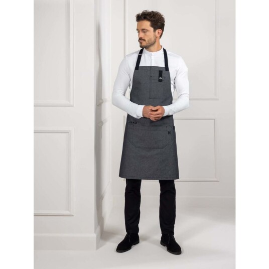 Le Nouveau Chef Kokkeforkle Seattle Denim; 77x83 cm LxB; Svart