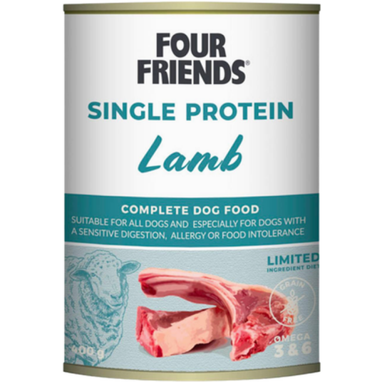 Hund Single Protein Lam 400 G X 12 Hund Våtfôr Fourfriends