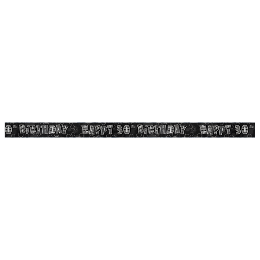Banner Svart Metallic "30th" 