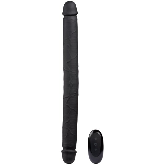 Willie City Realistisk Vibrerende Dobbel Dildo 40 cm Black