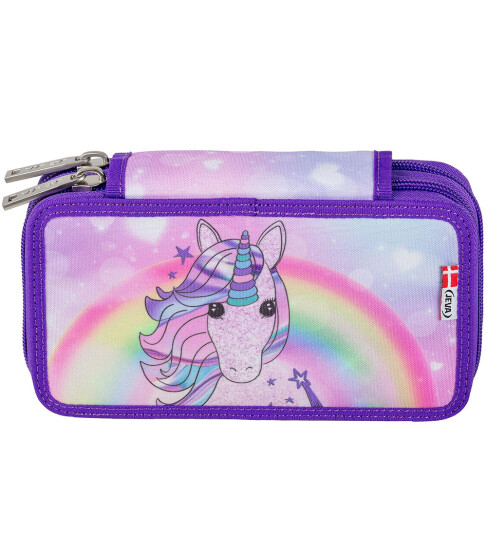 JEVA Unicorn Pennal Med Fyld Twozip 8865